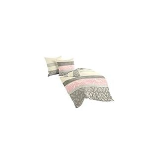 Bierbaum 4972_06 Parure de Lit, Flanelle, Rose, 155x220
