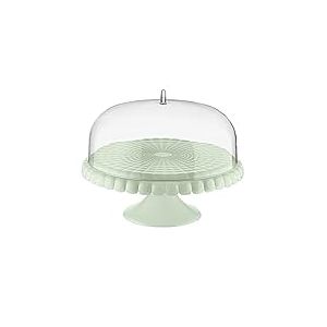 Guzzini - Tiffany, Présentoir à Gâteaux avec Cloche - Vert Mauve, Ø 36 x h28 cm - 199400243