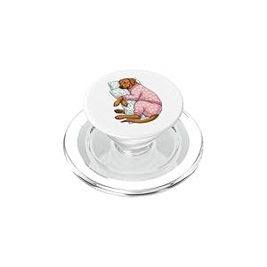 Adorable Chien Rhodesian Ridgeback endormi en Pyjama Art du Coucher PopSockets PopGrip pour MagSafe