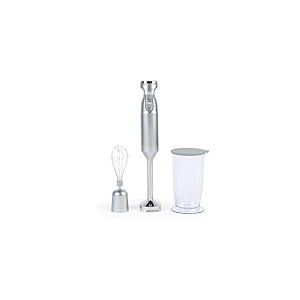 Salter Aspen Mixeur Plongeant 1000W, Mixeur alimentaire 2-en-1, Blender à Tige d'Immersion en Acier Inoxydable, Fouet et Hachoir, Tige en Acier Inoxydable, Vitesse Ajustable, Contient 1 Bol de 700ml
