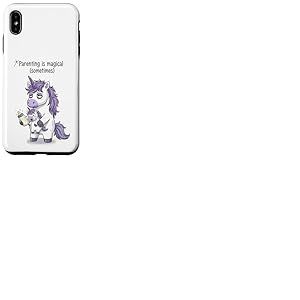 &Ecirc;tre Parent est Parfois Magique &ndash; Licorne fatigu&eacute;e Coque pour iPhone XS Max