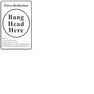 Plaque humoristique en &eacute;tain avec inscription &laquo; Bang Head Here &raquo;