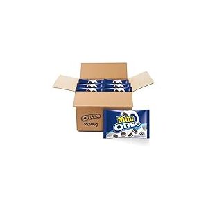 Oreo Mini - Biscuit Cacaoté Fourré Goût Vanille - Format Mini à Emporter Partout - Pack de 9 Sachets (400 g)