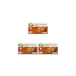 Céréal Bio Tendres Carrés Potimarron Carotte – Galettes Végétales Bio au Seitan & Légumes Doux – Source de Fibres, Moelleux et Gourmand – 200g (2x100g) (Lot de 3)