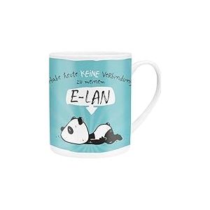 Sheepworld Hope & Gloria 45673 Tasse XL Motif Panda E-LAN | Grande tasse en porcelaine, 60 cl, tasse avec inscription en allemand | Cadeau, petit ami, petite amie