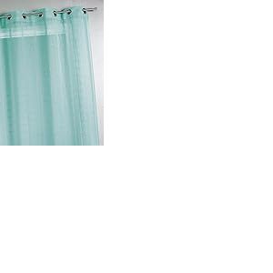 Home Maison HM6923311 Voilage Tiss&eacute;/Filet&eacute; &agrave; Grande Largeur Polyester Turquoise 300 x 240 cm