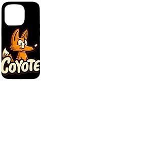 Joli Visage de Coyote au Look Dessin anim&eacute; Coque pour iPhone 15 Pro