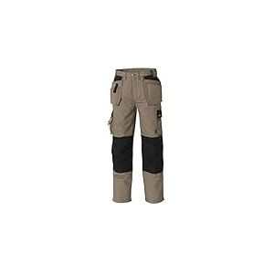 teXXor 4312-48 Panama Canvas Pantalon de travail, Kaki/noir, 48