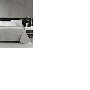 Estoralis | NIDO | Plaid Polyvalent de Conception Moderne | Couette pour lit et canap&eacute; | Gris | Housse de Couette/canap&eacute; (170 x 260 cm. (Largeur par Hauteur) avec des Franges