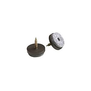 Meister, 644266 Patins en feutre avec vis,30 mm, marron, 20 pièces