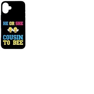 He Or She Cousin To Bee Baby Shower Party Révélation du sexe Coque pour iPhone 16 Plus