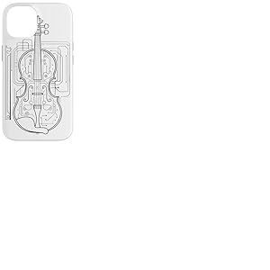 Dessin au trait Violon Coque pour iPhone 14