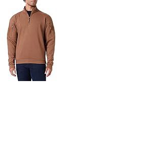 Mil-Tec Homme Sweatshirt Tactique avec Zip Dark Coyote Veste, Dark Coyote, M EU