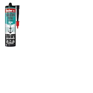 fischer - Solution totale nautique | Colle forte pour environnements humides | Adh&eacute;sif &eacute;lastique pour construction et nautique | R&eacute;sistant &agrave; l'eau et peint | 290 ml | Noir