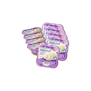 Blédina - Blédichef - Repas Bébé 18 Mois - 9 Plats Epinards Carottes Macaroni - Petits Morceaux - Faible Teneur en Sel - Dès 18 Mois - 9 Assiettes 250g