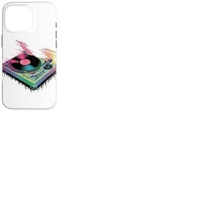 Glitch Art Platine Disque Vinyle Musique Coque pour iPhone 16 Pro