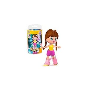 Pinypon TOP Girls Brunette Fille Top Brunette avec Outfit Street Style Figurine articulée de Bras et de Jambes, Double Face, vêtements et Chaussures interchangeables, +4 Ans, célèbre (PNN00200)