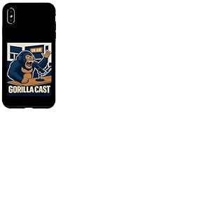 Gorilla Podcast on Air Studio Funny Podcaster Coque pour iPhone XS Max