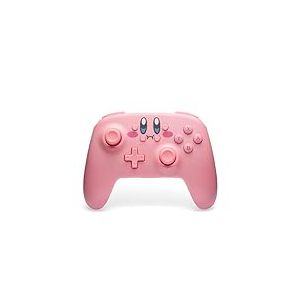Manette sans fil PowerA pour Nintendo Switch - Kirby Bouche pleine, rose, Nintendo Switch & Lite - Modèle OLED, manette de jeu, Bluetooth, commandes par mouvement, sous licence officielle