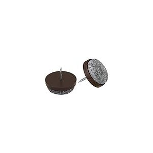 Meister , 644036 Patins en feutre avec clou,25 mm, marron, 20 pièces