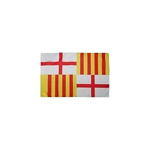 AZ FLAG - Drapeau Barcelone - 90x60 cm - Drapeau Ville De Barcelona 100% Polyester Avec Fourreau et Cordelette - Pavillon 50 g