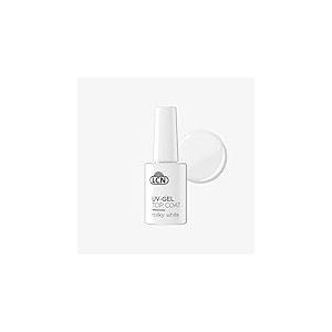 LCN No Wipe Vernis à ongles en gel UV - Blanc laiteux - Top coat UV pour une brillance brillante - Gel UV durable et résistant aux rayures - Végétalien, sans cruauté envers les animaux et sans HEMA
