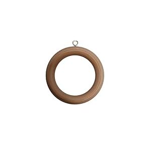 Bulk Hardware Bh05954 en bois Tringle &agrave; rideau Rod Anneaux avec vis Eye, diam&egrave;tre int&eacute;rieur. 45 mm (1,3/10,2 cm) de diam&egrave;tre ext&eacute;rieur. 64 mm (2.1/5,1 cm) &ndash; Marron fonc&eacute;, Lot de 10