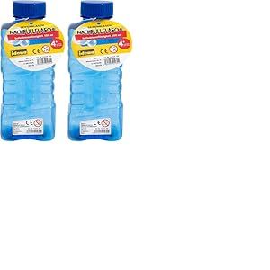 Idena 40230 - Bouteille de Recharge pour Bulles de Savon, 500 ML de Liquide pour Bulles de Savon, pour Enfants &agrave; partir de 4 Ans, Green, Pink, Blue (Lot de 2)
