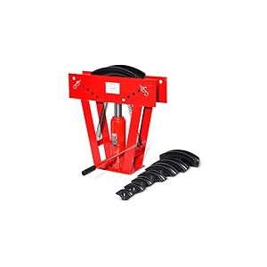 VEVOR Cintreuse de Tubes Hydraulique, 13-76 mm, Cintreuse de Tuyaux en Cuivre, Charge 16 tonnes avec 8 Matrices, Outil de Cintrage à Rouleaux Réglables 90-180°, pour Plier Divers Types de Métaux