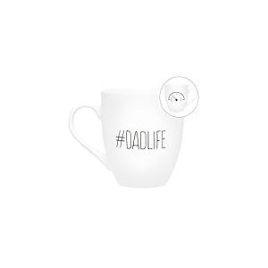 Pearhead #Dadlife Ceramic Mug, Father's Day Gift, New Dads Coffee Cup, Novelty Kitchen Accessory,16oz
