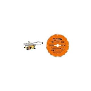 DEWALT - Scie à Table 250 mm - DWE7492-QS - Scie sur Table Filaire 2000 W & CMT 273.250.80 m Ultra fine lame Kerf Z-80 D-250 B-30 K-2,4 P-1,6