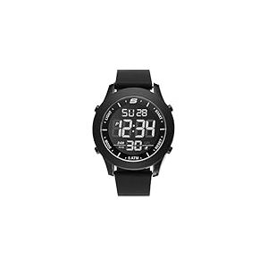 Skechers Montre pour homme Rosencrans, mouvement digital, bo&icirc;tier en polycarbonate noir 46mm avec bracelet en silicone, SR5107