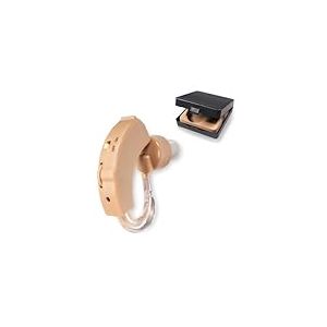 Mobiclinic®, Amplificateur de son, Ear plus 2, 5 niveaux volume, Format mini, Pour les deux oreilles, Léger et portable, Fonctionne sur piles, Inclut des bouchons d'oreille recharges