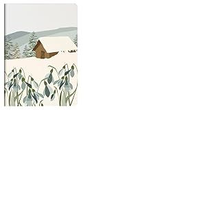 Clairefontaine 83490C - Un Carnet Cousu motifs Perce-neige/Jonquilles - A5 14,8x21 cm 64 Pages Lignées papier Blanc 90g - Papier à grain - Collection La Vie En Vosges - 3 visuels, livr aléatoire