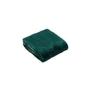 Paoletti Empress Jeté en Fausse Fourrure – Couverture Douce, élégante et Lourde, décoration Minimaliste pour lit ou canapé (émeraude – 130 x 180cm)