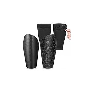 AiQInu Protege Tibia Foot de Football avec Manchons de Protection pour Les Jeunes et Les Adultes - Protection avec Coussin EVA pour Les Hommes et Les Femmes