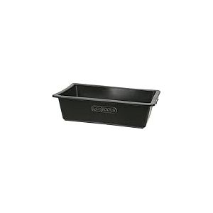 Bac à Mortier Béton en Plastique Noir - Auge de Maçon Sans Poignée - 25L - 600x400x160 - Outillage Maçonnerie/Chantier/Bâtiment Pratique et Facile d'Utilisation - KS TOOLS 140.0043, 140.0042