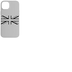Drapeau Union Jack Noir Grande-Bretagne Angleterre Coque pour iPhone 14 Plus