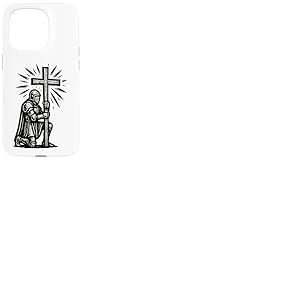 Chevalier chr&eacute;tien avec la Sainte Croix de J&eacute;sus-Christ Coque pour iPhone 15 Pro