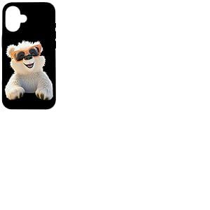 Ours Polaire Avec Lunettes de Soleil Amoureux des Animaux Coque pour iPhone 16