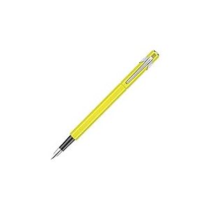 Caran d'Ache 849 Stylo plume en métal Jaune fluo EF