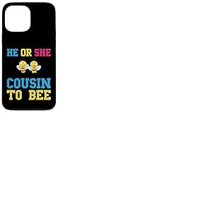 He Or She Cousin To Bee Baby Shower Party Révélation du sexe Coque pour iPhone 13 Pro Max