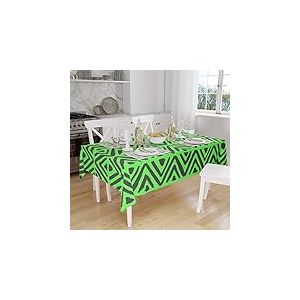 Bonamaison, Anti-moisissure, Séchage Rapide, Résistant aux Taches, Lavable en Machine, 100% Polyester Nappe de Table, Fumée Verte néon, 140 x 160 Cm - Conçu et Fabriqué en Turquie