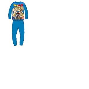 DISNEY Pyjama 2 Pièces T Shirt + Pantalon Enfant (2 à 8Ans) Polaire Dragon Ball Z Doux Mignon Chaud - Lot de 2 : Ensemble Pyjama Imprimé Mixte Fille Garçon Modèle DB Z 5204023-S2-3ANS