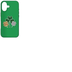 Trois tr&egrave;fles l&eacute;opard Buffalo Plaid Tr&egrave;fle St Patrick Day Coque pour iPhone 17