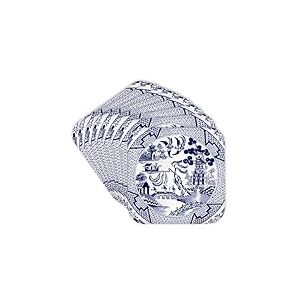 3drose CST 262242 2 Motif saule détail Blanc, Lot de 8 dessous-de-verre souple, Bleu