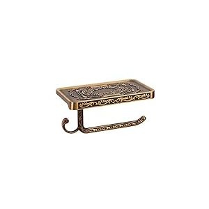SDH Porte-Papier Toilette avec étagère – Support Mural en Aluminium – Style Moderne et antirouille – Porte-Rouleau de Papier Toilette avec étagère de Rangement pour téléphone pour Salle de Bain