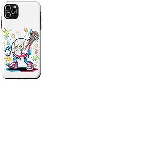 Retro Arcade Joueur de Lacrosse sur Gazon Coque pour iPhone 11 Pro Max