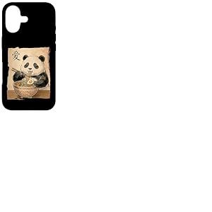 Funny Panda Mangeant des Ramen Japonais Kawaii Anime Vintage Coque pour iPhone 17