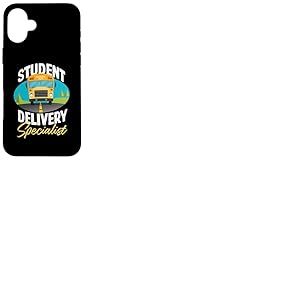 Design amusant conducteur de bus scolaire jaune Coque pour iPhone 16 Plus